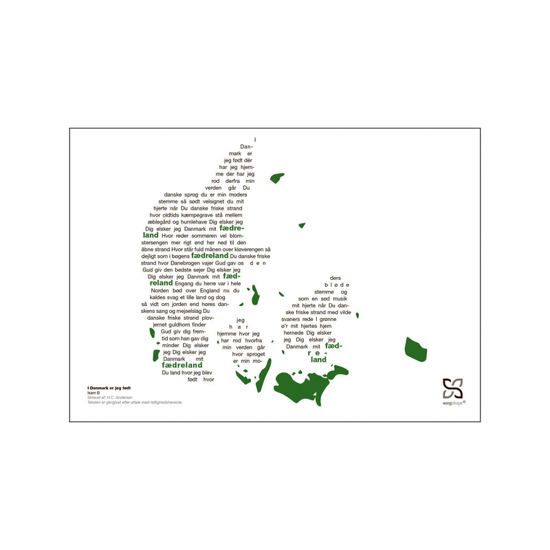 I Danmark er jeg født - Isam B — Art print by Songshape from Poster & Frame