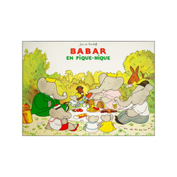 Babar: En pique-nique — Art print by Jean de Brunhoff from Poster & Frame