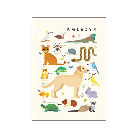 Kæledyr – Børneplakat — Art print by Citatplakat from Poster & Frame