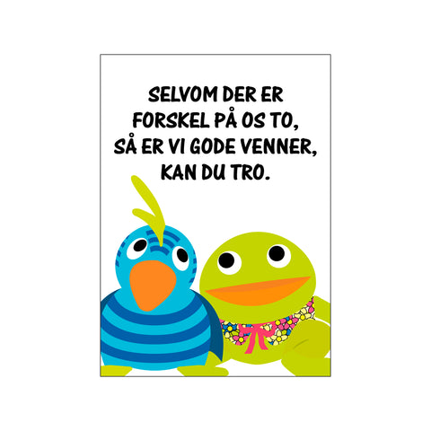 Kaj og Andrea – Gode venner — Art print by Citatplakat from Poster & Frame