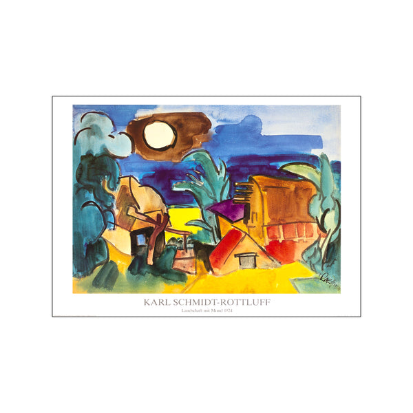 Landschaft mit Mond 1924 — Art print by Karl Schmidt-Rottluff from Poster & Frame