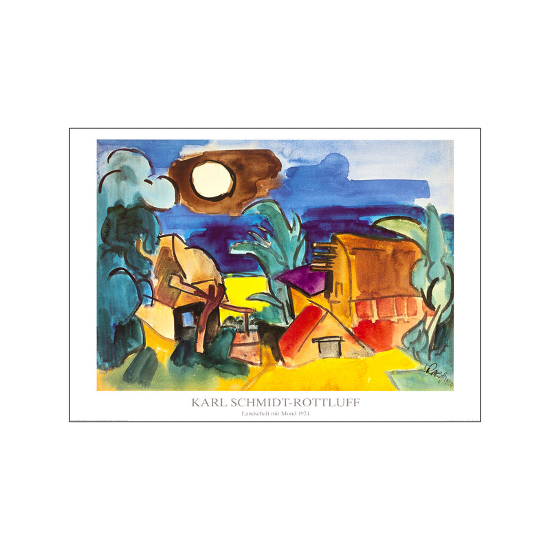 Landschaft mit Mond 1924 — Art print by Karl Schmidt-Rottluff from Poster & Frame