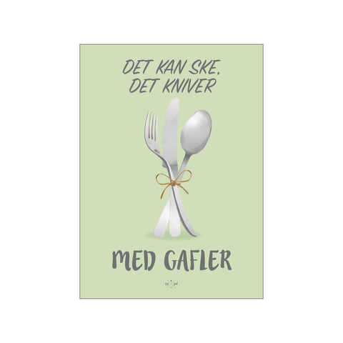 Kniver med gafler — Art print by Citatplakat from Poster & Frame