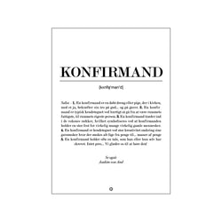 Konfirmand - Definition — Art print by Definition from Poster & Frame