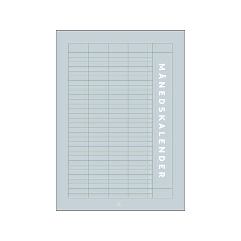 Kragh Månedskalender - Grey — Art print by Poster Family from Poster & Frame