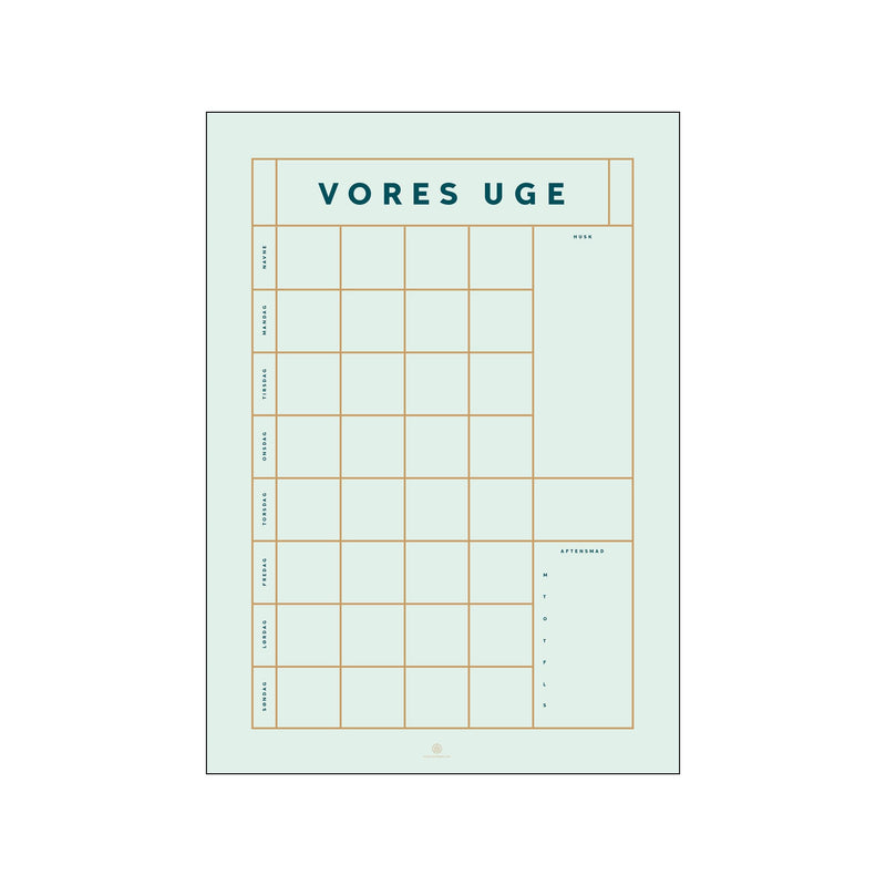 Kragh Vores Uge - Green, 4 column — Art print by Poster Family from Poster & Frame