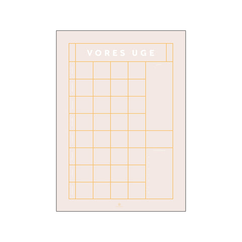 Kragh Vores Uge - Pink, 4 column — Art print by Poster Family from Poster & Frame