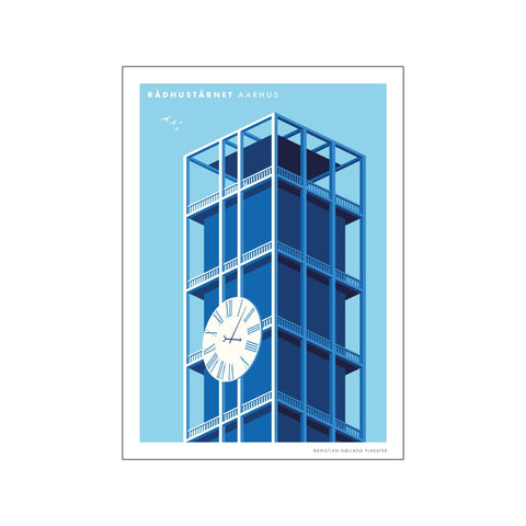 Aarhus - Rådhustårnet — Art print by Kristian Højland from Poster & Frame