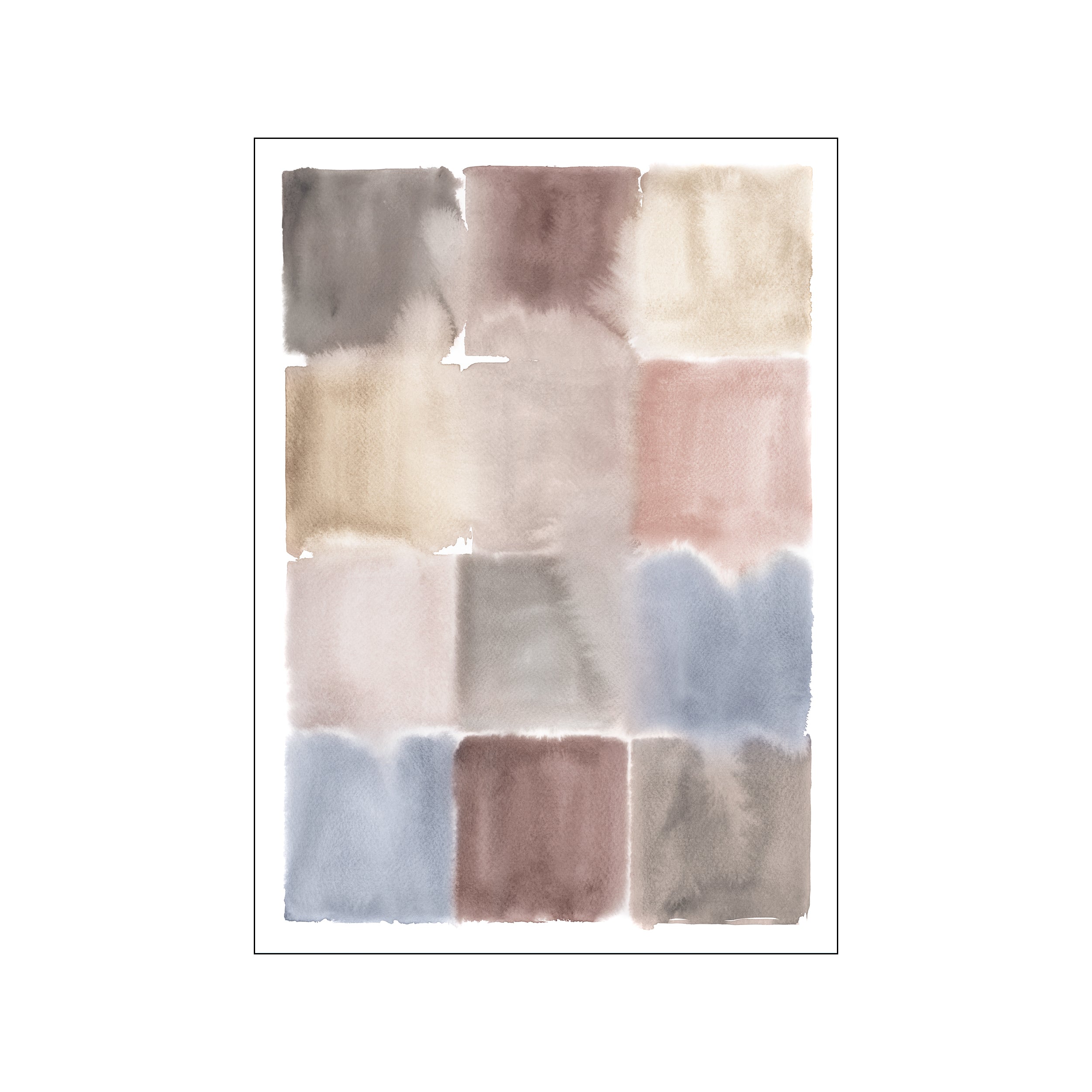 Watercolor Patchwork – Poster & Frame Art Group