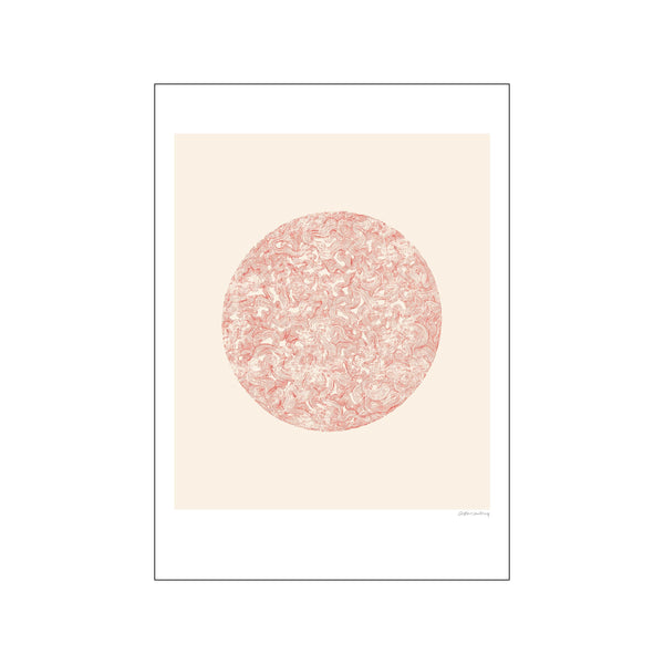 La Sphère - Soft Beige/Ruby — Art print by Gustav Lautrup from Poster & Frame