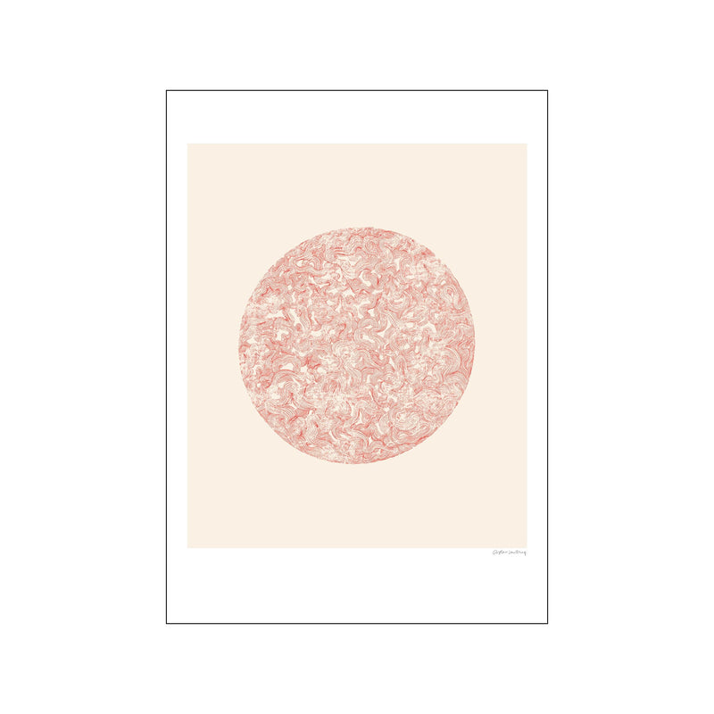 La Sphère - Soft Beige/Ruby — Art print by Gustav Lautrup from Poster & Frame