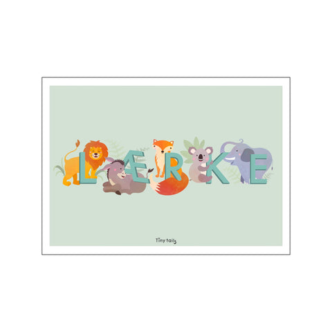 Lærke - grøn — Art print by Tiny Tails from Poster & Frame