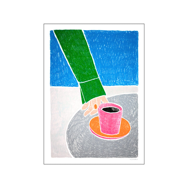 Café en Terrasse — Art print by The Poster Club x Léa Coubray from Poster & Frame