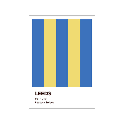 LEEDS - PEACOCK STRIPES — Art print by Olé Olé from Poster & Frame