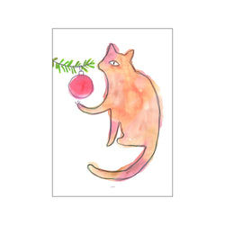 Cat & Bauble — Art print by Leilani from Poster & Frame