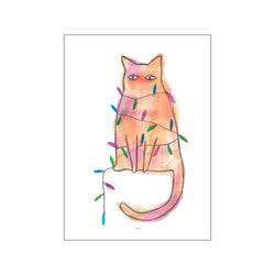 Cat & Lights — Art print by Leilani from Poster & Frame