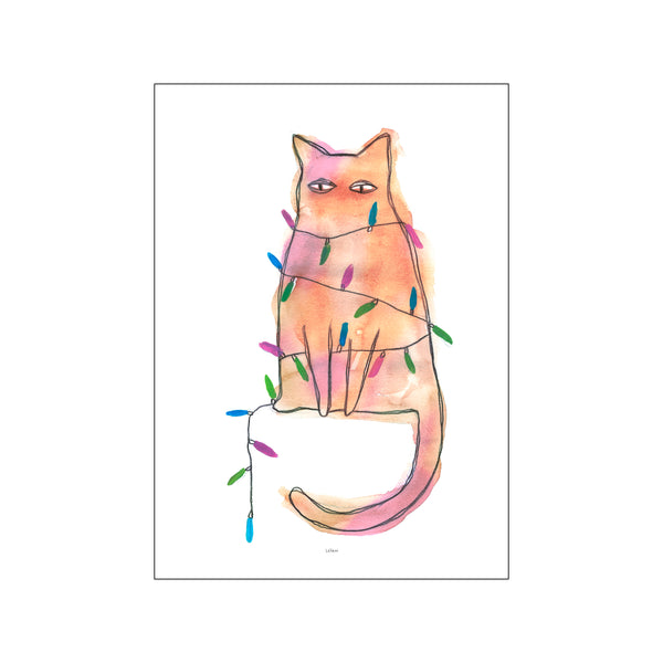 Cat & Lights — Art print by Leilani from Poster & Frame