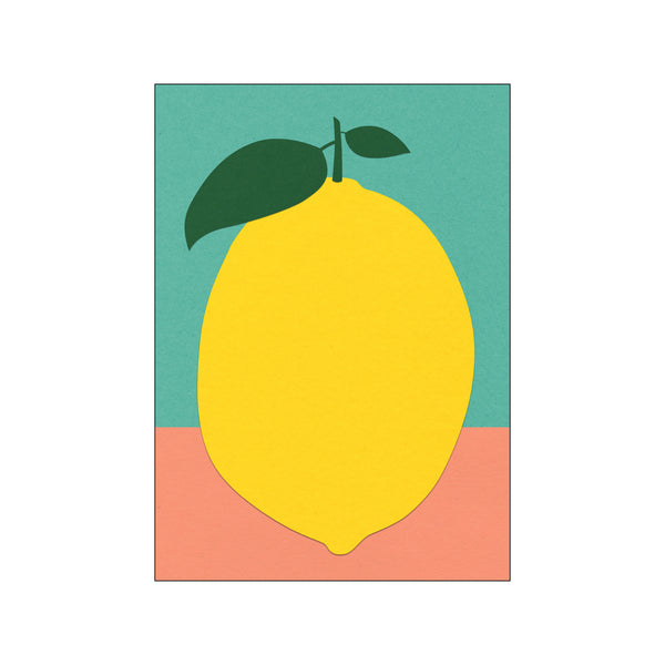 Lemon With Two Leaves — Art print by Rosi Feist from Poster & Frame