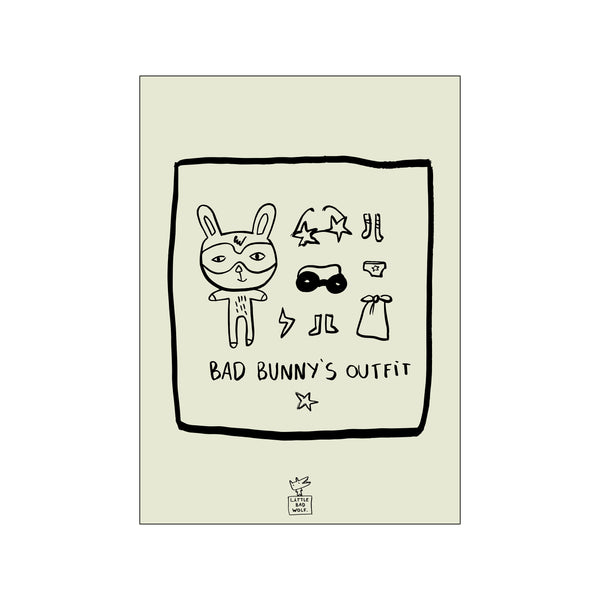 Bad bunny — Art print by Little Bad Wolf from Poster & Frame