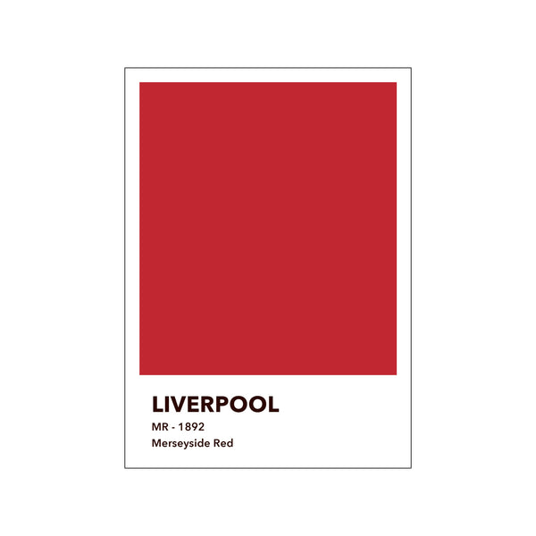LIVERPOOL - MERSEYSIDE RED — Art print by Olé Olé from Poster & Frame