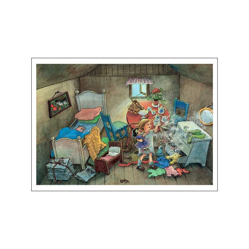 Making A Mess - Lotta on Troublemaker Street — Art print by Astrid Lindgren from Poster & Frame