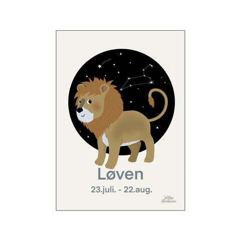 Løven Blå — Art print by Willero Illustration from Poster & Frame