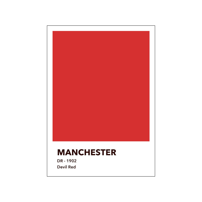 MANCHESTER - DEVIL RED — Art print by Olé Olé from Poster & Frame