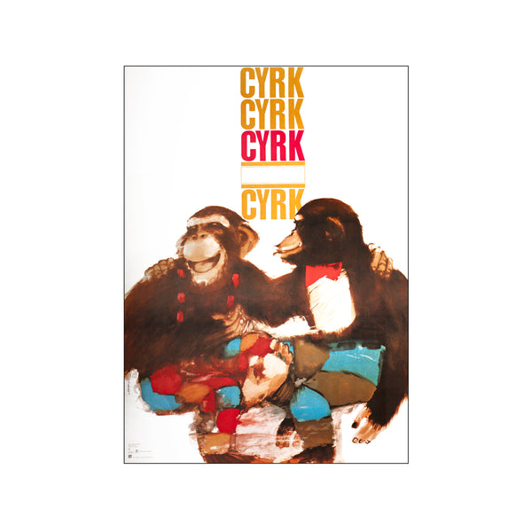 Cyrk Pop Art Chimpanzees — Art print by Maciej Urbaniec from Poster & Frame
