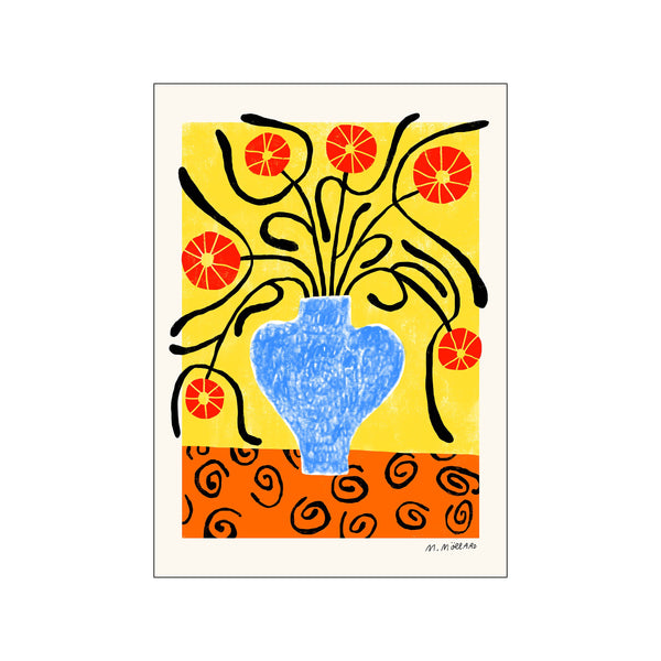 Flowers in Blue Vase — Art print by The Poster Club x Madelen Möllard from Poster & Frame