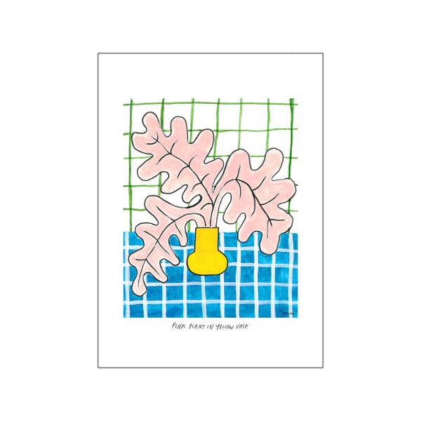 Pink Plant in Yellow Vase — Art print by The Poster Club x Madelen Möllard from Poster & Frame