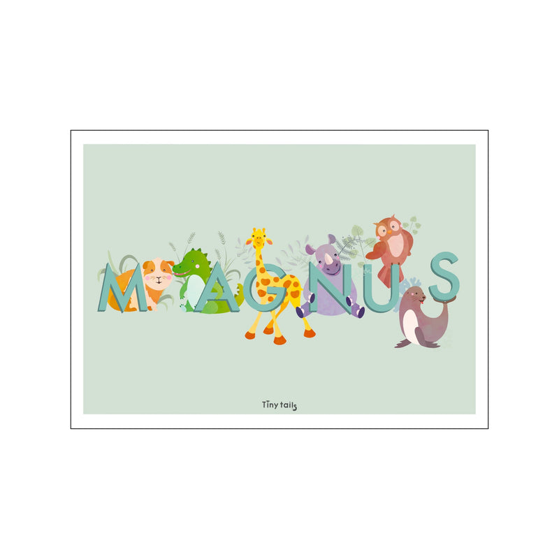 Magnus - grøn — Art print by Tiny Tails from Poster & Frame