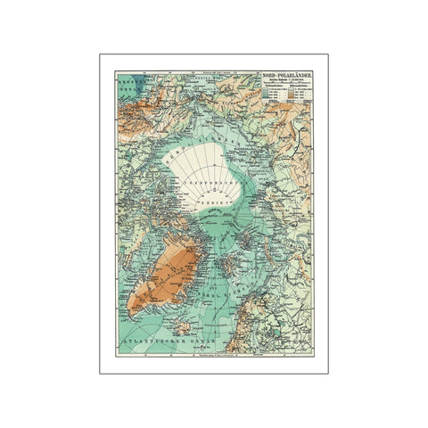 Maps Nordpolen — Art print by Hönshuset from Poster & Frame