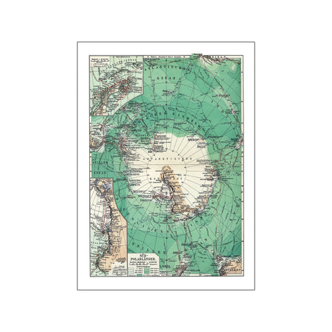 Maps Sydpolen — Art print by Hönshuset from Poster & Frame