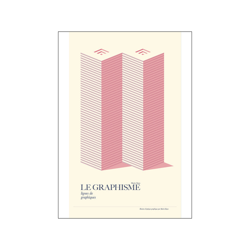 La Graphisme - Rosa — Art print by Permild & Rosengreen x Marie Bayo from Poster & Frame
