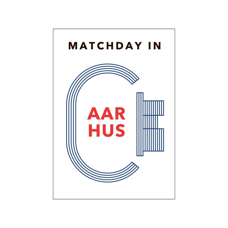 MATCHDAY IN AARHUS — Art print by Olé Olé from Poster & Frame