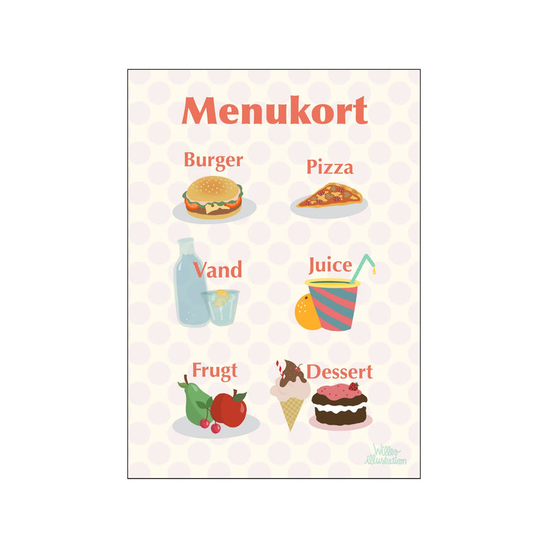 Menukort — Art print by Willero Illustration from Poster & Frame