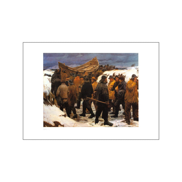 Redningsbåden køres gennem klitterne — Art print by Michael Ancher from Poster & Frame