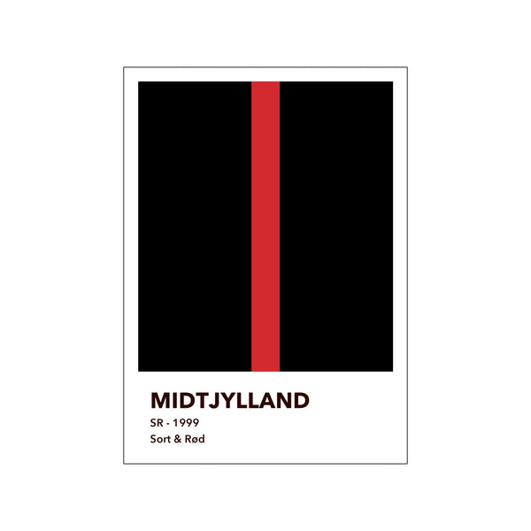 MIDTJYLLAND - SORT & RØD — Art print by Olé Olé from Poster & Frame