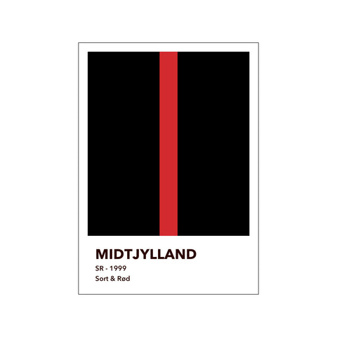 MIDTJYLLAND - SORT & RØD — Art print by Olé Olé from Poster & Frame