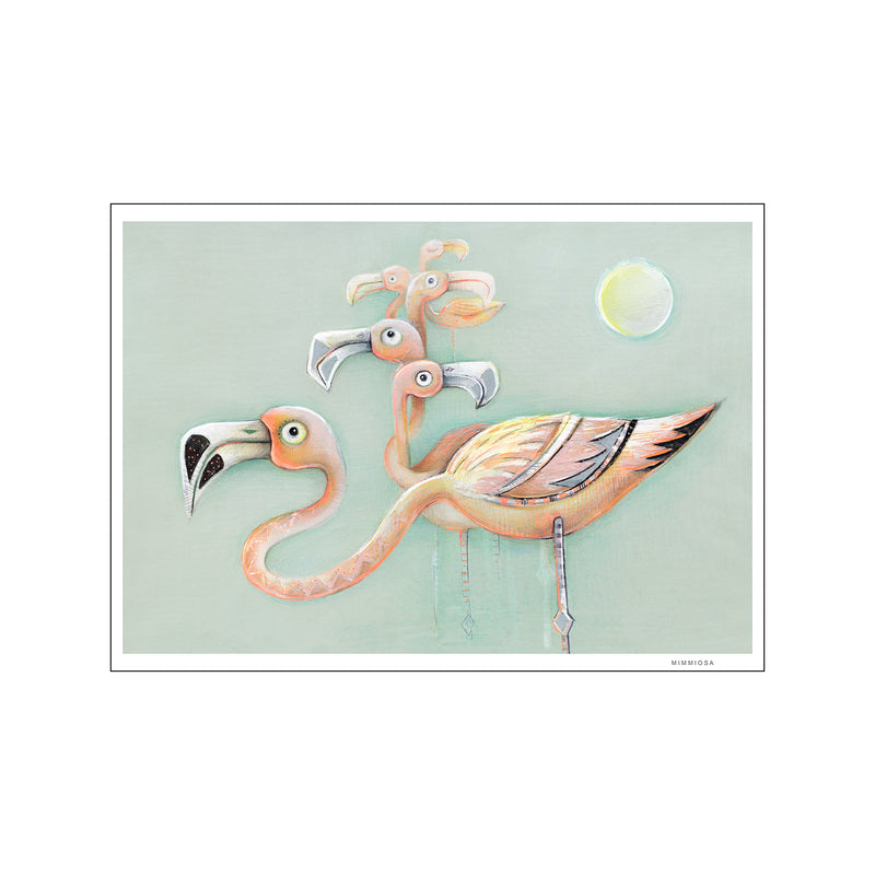 The Flamingos — Art print by Mimmiosa from Poster & Frame