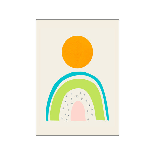 Minimal Mountain and Sun — Art print by Little Dean from Poster & Frame