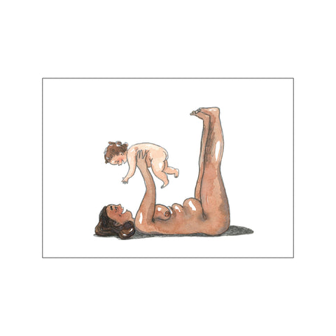 Mom and baby yoga 02 — Art print by Yoga Prints from Poster & Frame