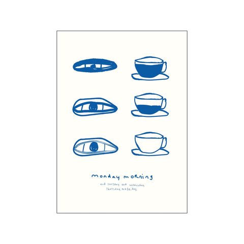 Mondaymorning Offwhite/Blue — Art print by Life of van Dijk from Poster & Frame