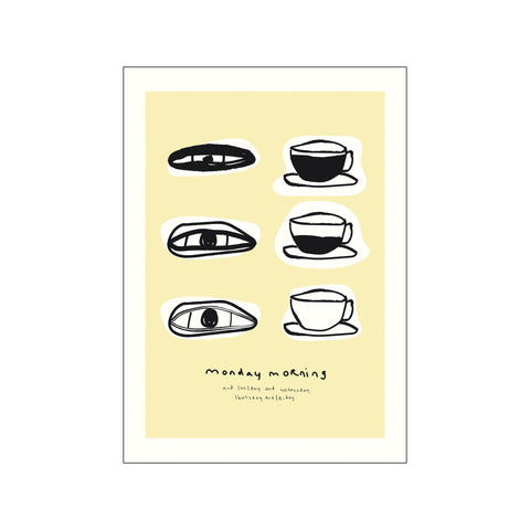 Mondaymorning Yellow/Black — Art print by Life of van Dijk from Poster & Frame