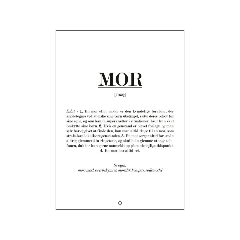 Mor Definition — Art print by Citatplakat from Poster & Frame