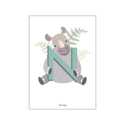 N for Næsehorn — Art print by Tiny Tails from Poster & Frame