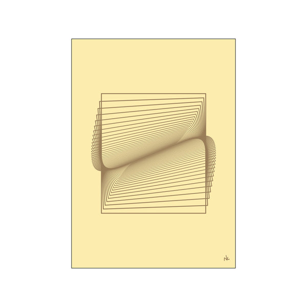 Folded Dimensions yellow — Art print by Nanna Klich from Poster & Frame