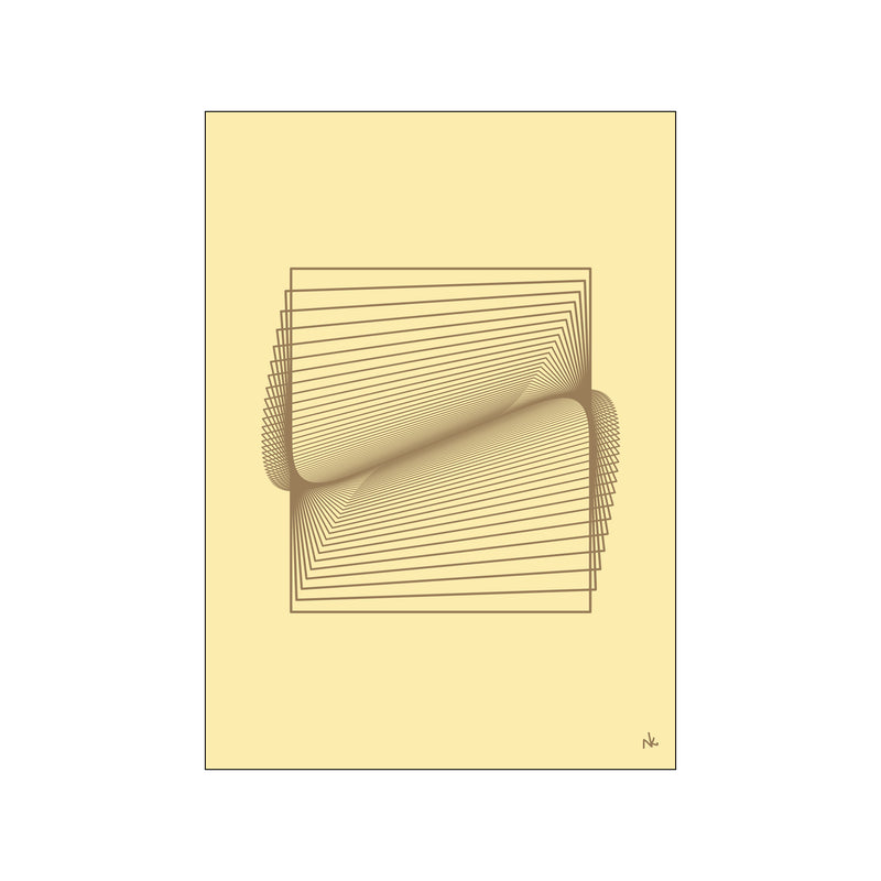 Folded Dimensions yellow — Art print by Nanna Klich from Poster & Frame