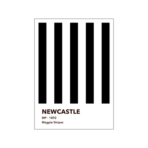 NEWCASTLE - MAGPIE STRIPES — Art print by Olé Olé from Poster & Frame