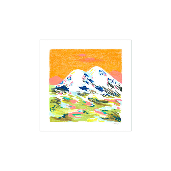 Orange Mountain — Art print by The Poster Club x Nina Dissing from Poster & Frame